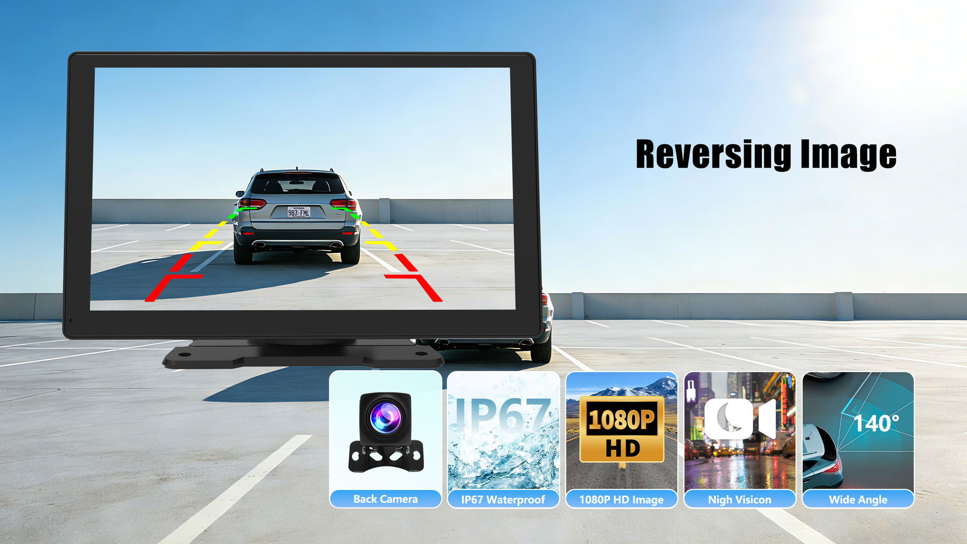 Foreign trade wholesale 9inch Android universal car central control screen car navigation system carplay portable screen dashcam