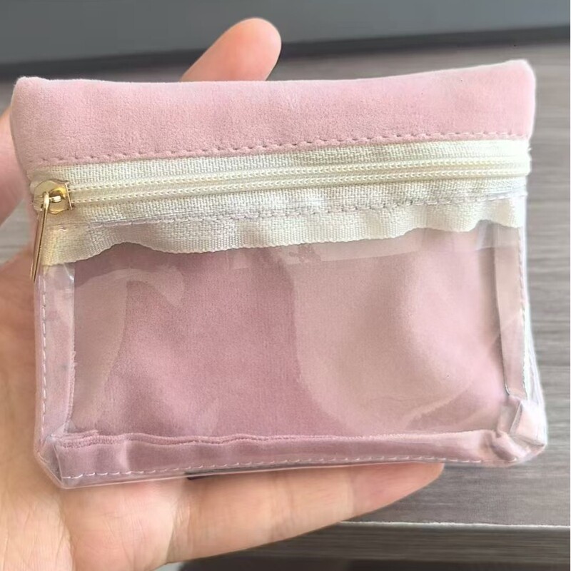 便携首饰收纳袋绒布密封防氧化首饰盒饰品耳环戒指项链迷你零钱包|undefined