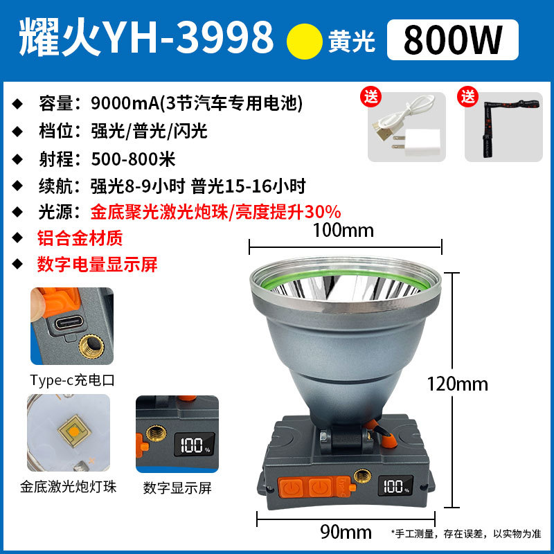 New model/yellow light 3998/800w/gold bottom laser cannon/power screen