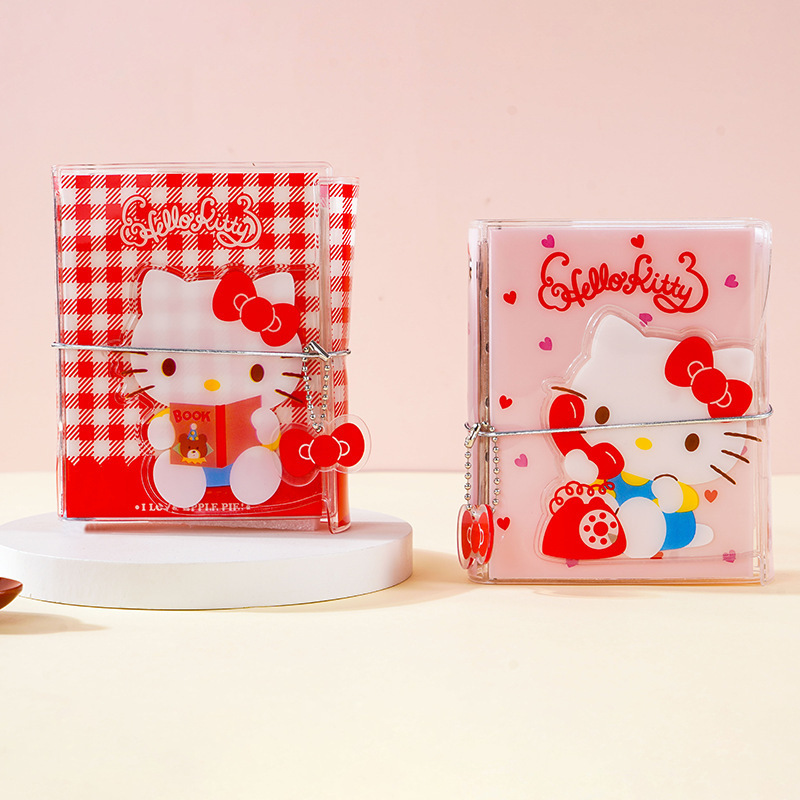 凯蒂猫假日系列M5手帐本可爱格纹电话图案高颜值活页本少女心文具