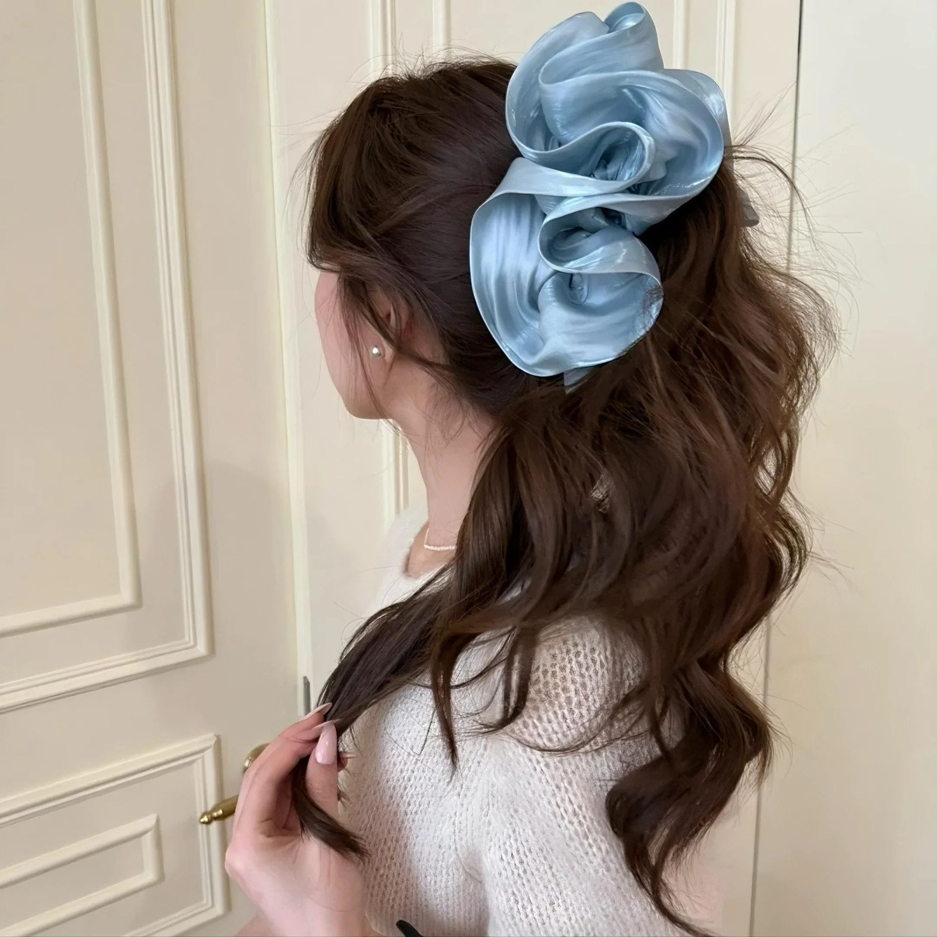 4# blue bottom clip about 13.5cm