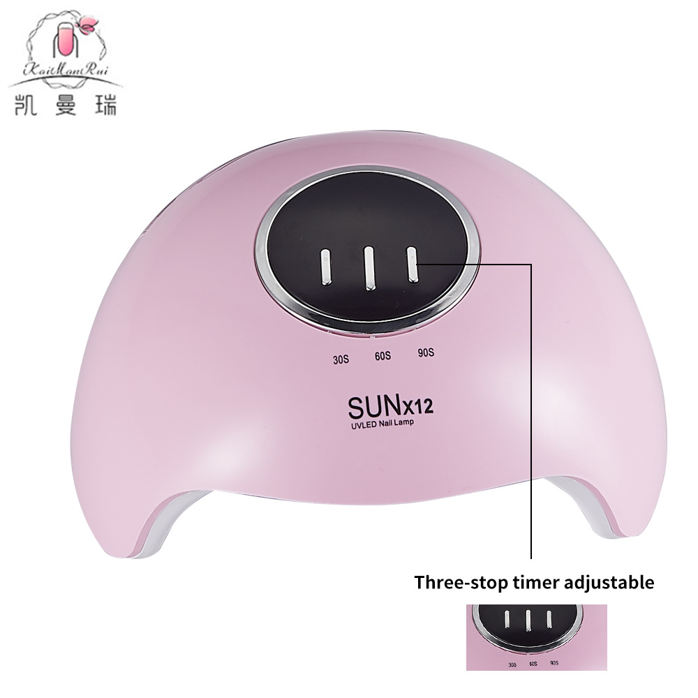 Lámpara de uñas al por mayor 54W lámpara de cocción de uñas de inducción pegamento de esmalte de uñas de secado rápido lámpara LED lámpara de uñas de fototerapia de mano no negra transfronteriza