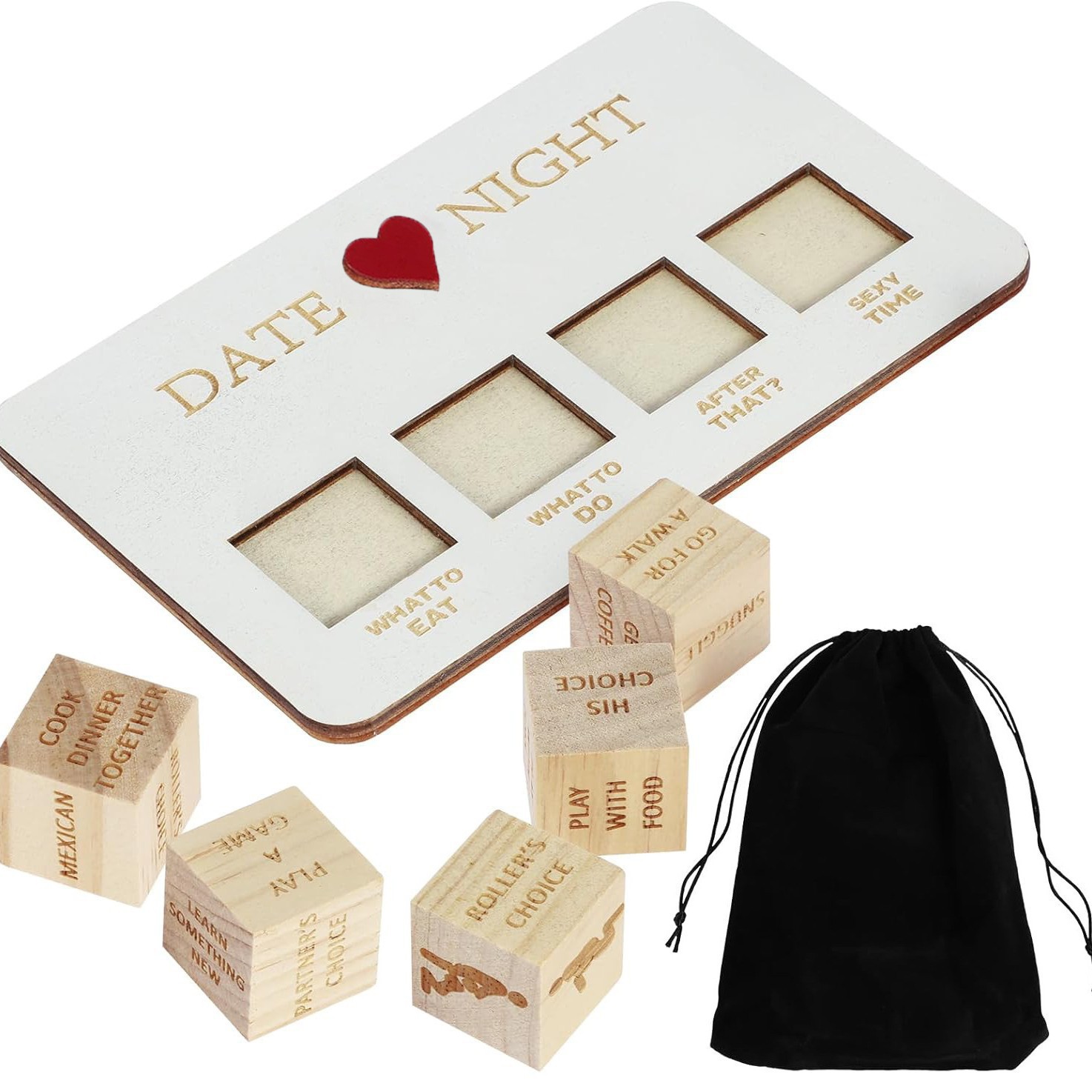 Noche de fecha de madera transfronteriza dados Dice After Darkm Pareja noche romántica accesorios del juego