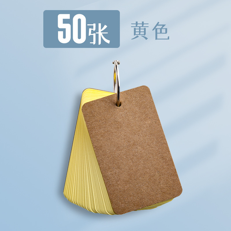 T palabras en blanco en inglés papel de tarjeta de bucle tipo cartón duro de color DiDi lindo mini libro de bolsillo