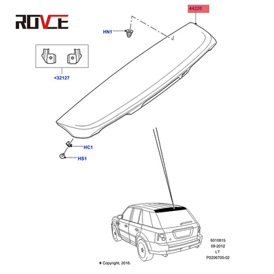 L322 LR016236, Fixed wind wing