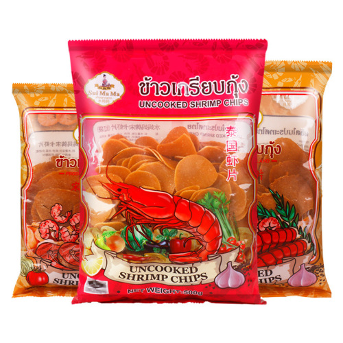 Thailand Imported Water Mom's Songkhla Shrimp Chips Fried Lobster Chips Family DIY Delicious Puffed Snacks Bulk Wholesale