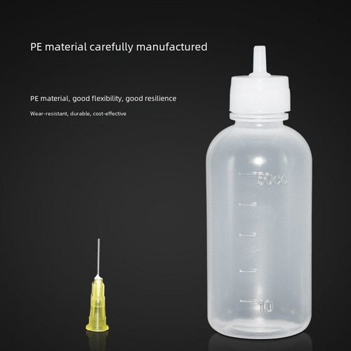 Flowing sand oil dispensing bottle with needle tip, alcohol bottle, rosin bottle, soldering flux bottle, glue dropper, small oil pot, 50 ml