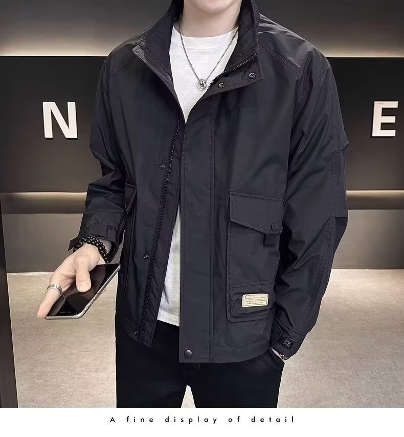 Autumn And Winter Men's Jackets Trendy Brand Rascal Work Clothes Top Stand Up Collar_voghion.com