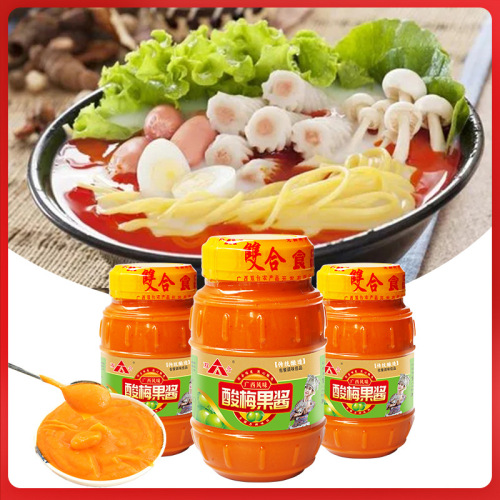 Guangxi Shuanghe Sour Plum Jam 900g Bottle Family Pack Hechi BBQ Sauce, Rice Noodle Wrap, Noodle Dip, Condiment