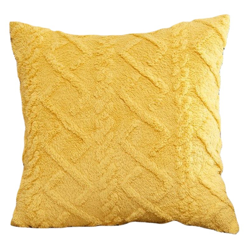 INS estilo blanco de felpa almohada de noche dormitorio sala de estar sofá siesta almohada soporte de la cintura cojín sin núcleo