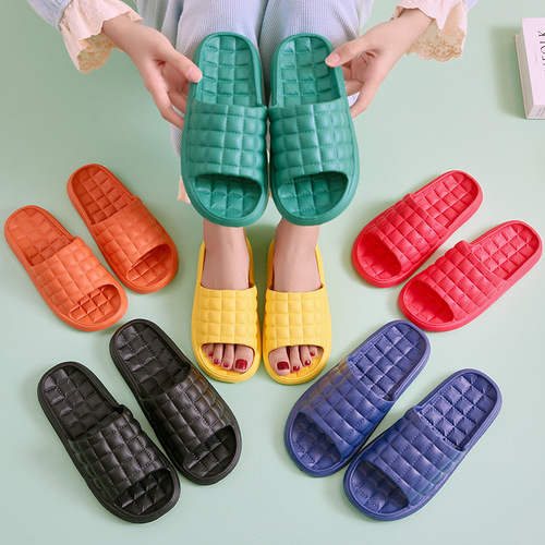 Japanese home slippers for women, indoor bathroom household use, couple's one-piece cool slippers for men, summer shower anti-slip soft soles, fashionable