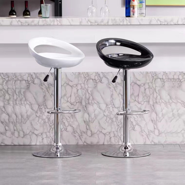 Household rotating bar lift chair modern minimalist ABS back plastic office high leg stool backrest business hall chair