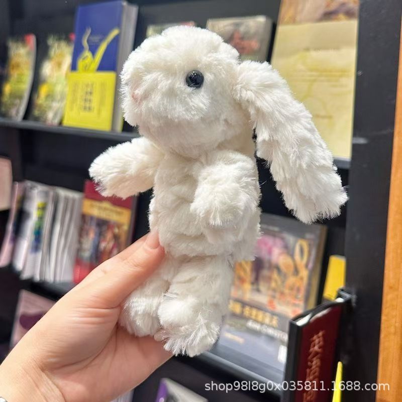 创意毛绒小白兔毛绒玩具挂件长毛小熊公仔背包包钥匙扣挂饰布娃娃