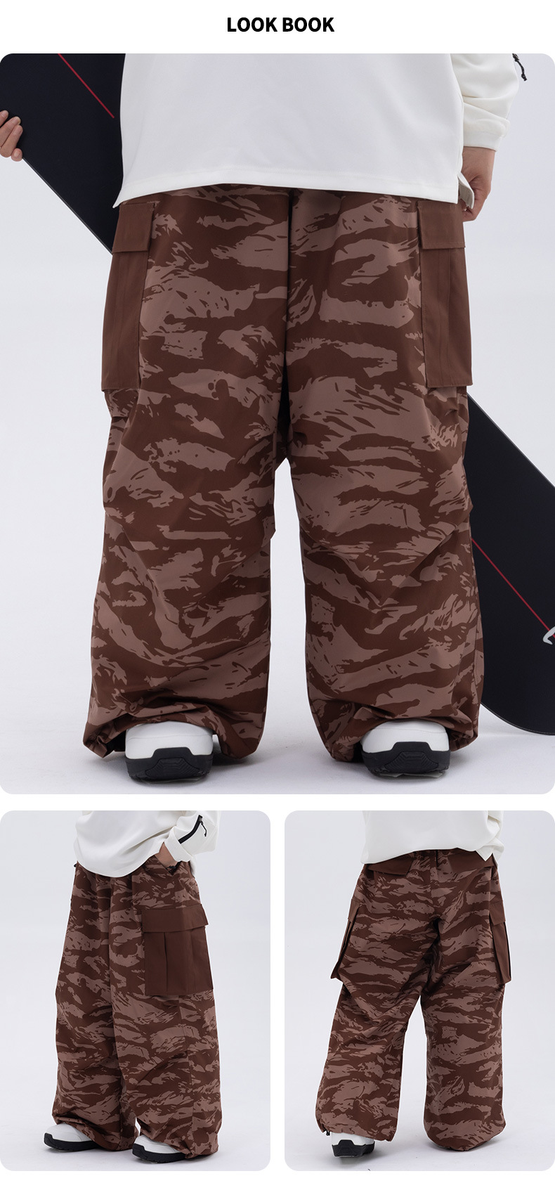 001 SNOWVERB Snowboard OVERSIZE Cross-Border Pants Women's Ski Suit Waterproof Loose Men's Outdoor_voghion.com