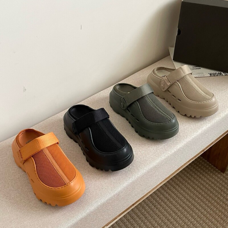 High-quality 26 summer new model for men and women, magic tape thick-soled slip-on sandals with a comfortable feel, water-resistant EVA breathable mesh