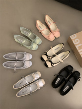 晚晚鞋子平底温柔法式银色单鞋仙女鞋秋冬新中式玛丽珍鞋芭蕾舞鞋