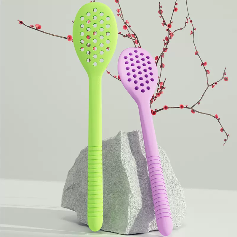 硅胶拍痧板经络拍打器加长养生拍中医经络拍打棒敲打按摩捶按摩棒