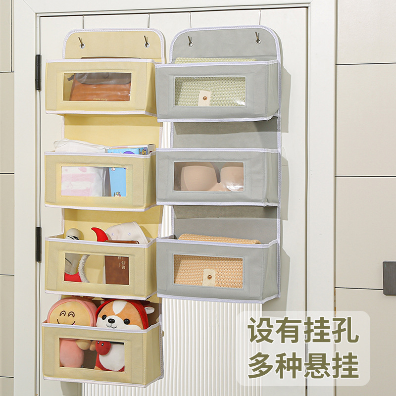 Nueva puerta transfronteriza de varias capas, bolsa para colgar en la parte trasera del dormitorio, bolsa de acabado de juguetes, ropa interior para colgar en la pared, almacenamiento en capas