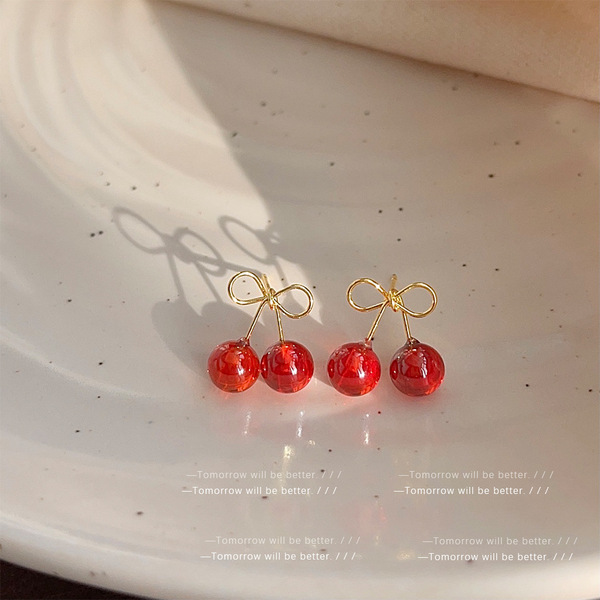 Fresh cute creative design universal earrings pomegranate
