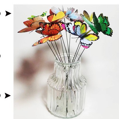 Decoración de mariposa 3D de PVC, enchufable, de una o doble capa, para jardín, fiesta y exteriores