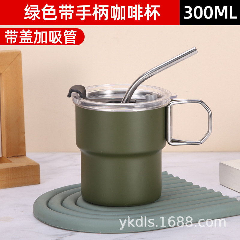 Taza de escalón de una sola capa para exteriores Taza de café de acero inoxidable 304 ins Vaso de cerveza de camping de borde rizado conveniente de alto valor