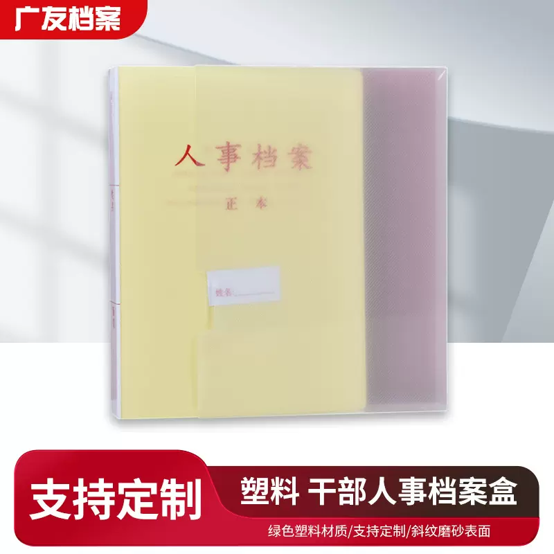 文件夹办公室档案PP塑料档案袋收纳干部人事整理盒可加字批发