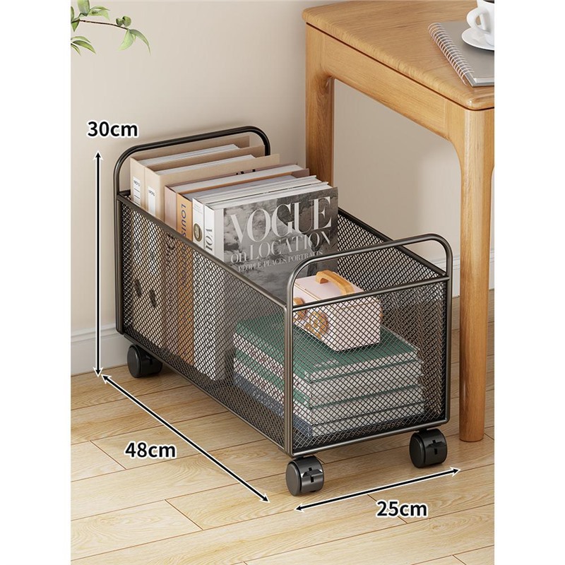 Caja de almacenamiento de libros Cesta de almacenamiento de libros extracurriculares móviles debajo del escritorio Caja de almacenamiento de libros