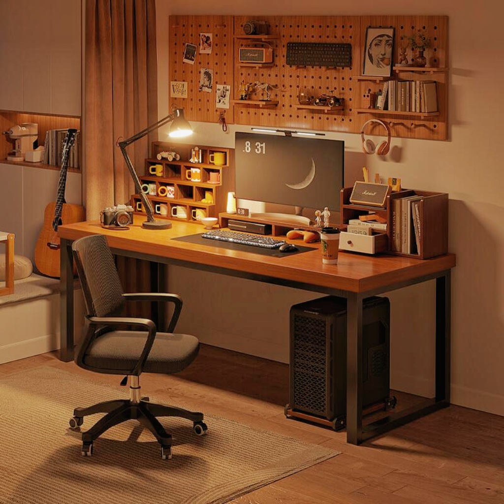 Escritorio para computadora Escritorio para deportes electrónicos Escritorio para uso doméstico Escritorio de banco de trabajo simple Escritorio rectangular de tablero grande Hogar para adultos