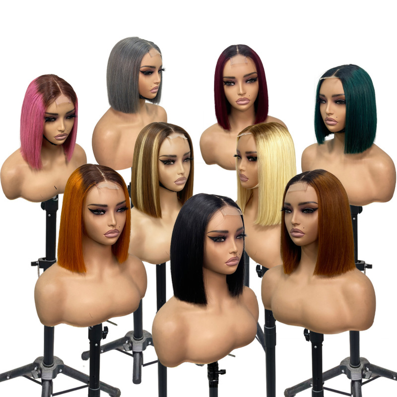 Sdd 10Inch Bob Bone Straight 2*6 Lace Quality Human Hair Wig