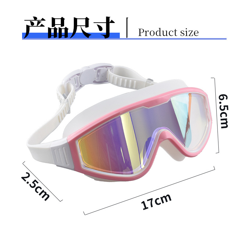 Kit de Gafas de Natación Graduadas y Gorro para Mujer de PC, Anti-empañamiento