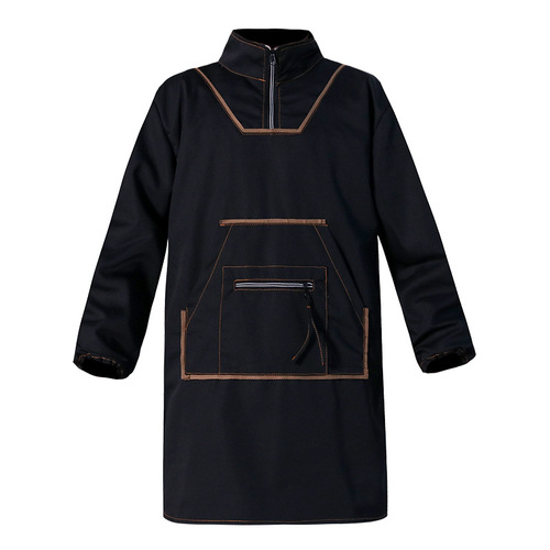 Apron with sleeves for home use, for women to cook and wash dishes, protective clothing for men, canvas workwear, long sleeves, logo printed