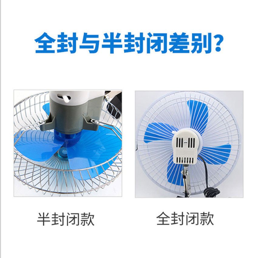 Ventilador eléctrico para automóvil 12V24V6 pulgadas 10 pulgadas sacudiendo la cabeza mini ventilador eléctrico medio sellado para automóvil eléctrico de alta potencia transfronterizo