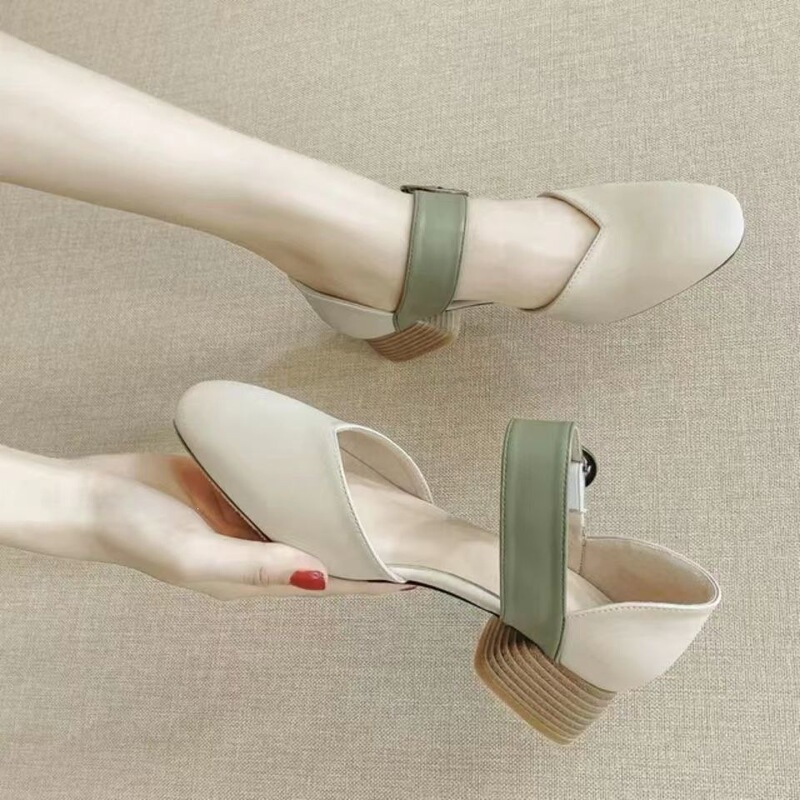 Chunky Heel Square-Toe Shoes for Wide Feet, French Style, Summer Low Heel, Versatile, Emerald Green, Other New Shoes, Kitten Heel for Women Chunky Heel Square-Toe Shoes for Wide Feet, French Style, Summer Low Heel, Versatile, Emerald Green, Other New Shoes, Kitten Heel for Women