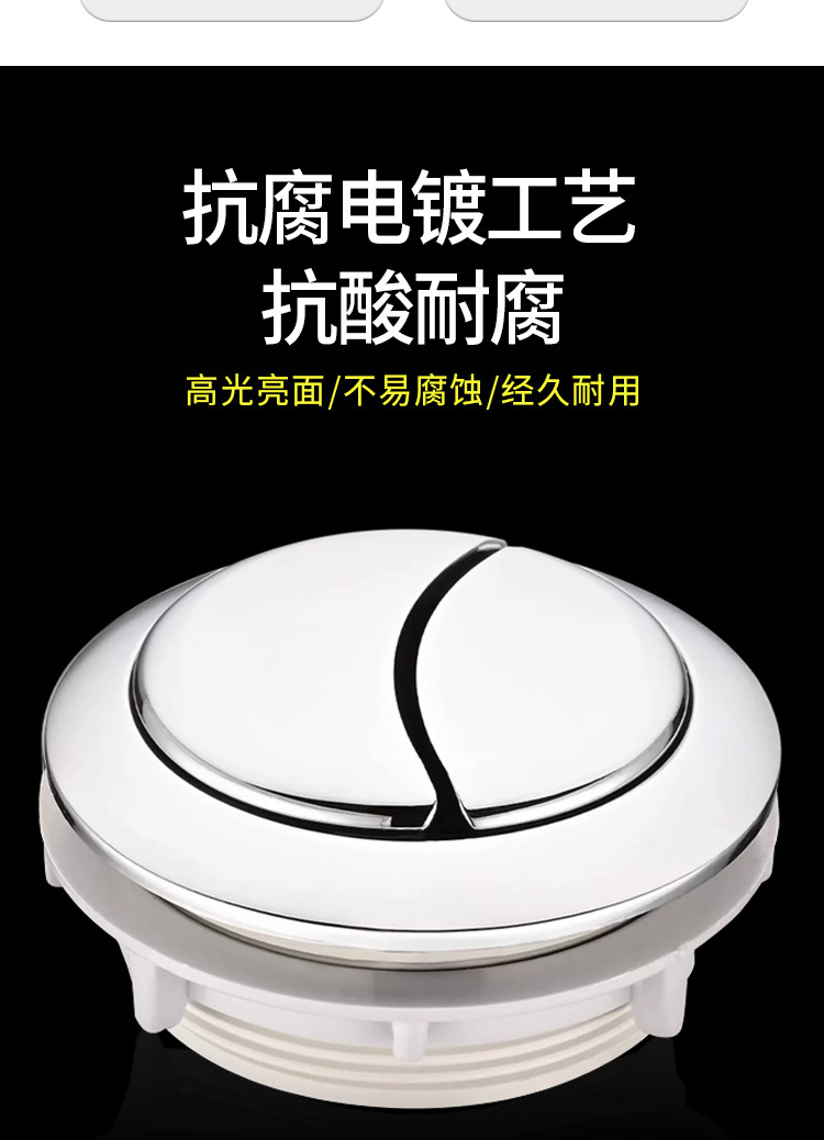 Toilet tank, double-button flush, toilet bowl, circular button, toilet bowl accessories, free shipping on Amazon undefined