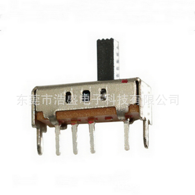 拨动开关SS13D07VG3 三档1P3T单排四针立式摧动开关