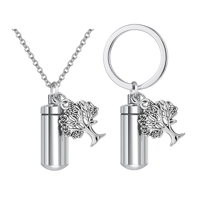 Amazon поставляет памятное ожерелье с прахом домашнего животного, брелок, цилиндрическое дерево жизни, урна, подвеска, банка