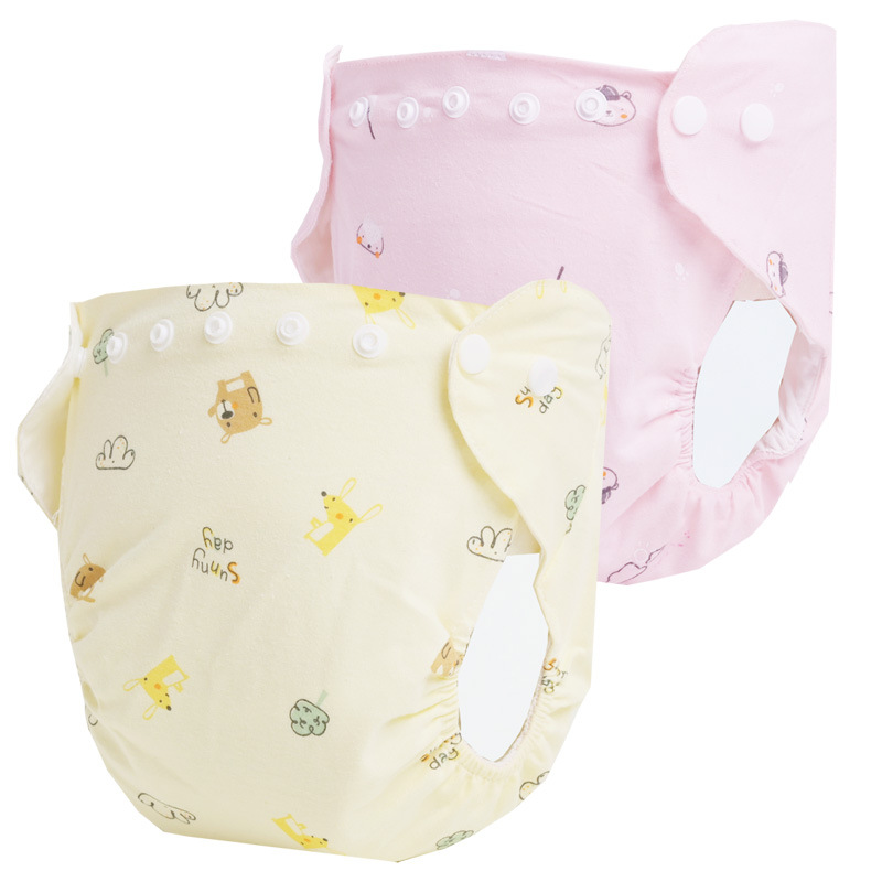 Baby Cotton Diaper Pants, Breathable Washable Training Pants for Newborns, Waterproof Leak-Proof Diaper Cover