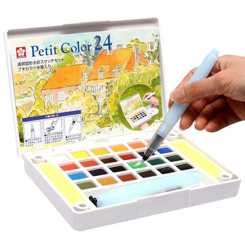Color de acuarela sólida japonesa 24 colores 36 colores 48 colores 60 colores 72 colores acuarela especial para estudiantes de arte conjunto completo
