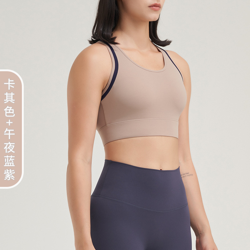 Ropa interior deportiva fija chaleco sin costuras cojín del pecho belleza sujetador integrado sin anillo de acero nuevas mujeres al por mayor