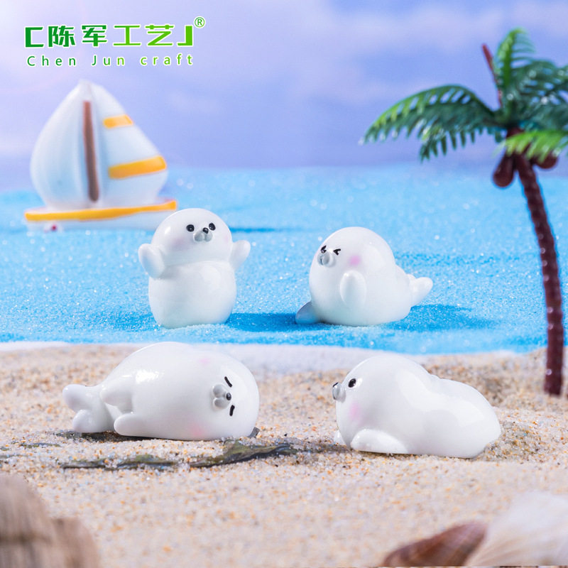 Micro Landscape Creative Cute Little Seal Animal Aquarium Landscape DIY Decorations Accessories Mini Desktop Small Ornaments