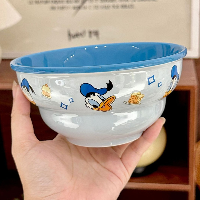 Mickey Mouse Scarlett Tableware New Personalized Polka Dot Rice Bowl 4.75inch Cartoon Tableware Household Rice Bowl Wholesale
