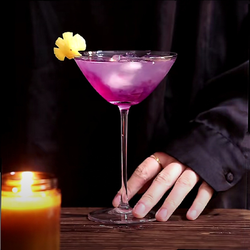 Tazas de cóctel creativas Tazas de vidrio de pie alto Tazas de bar personales Tazas de vino Tazas de champán Tazas de mojito martini