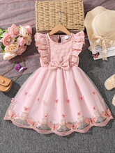 A 24860 Girl's Sleeves Lace Dress Ůͯ�B��ȹ
