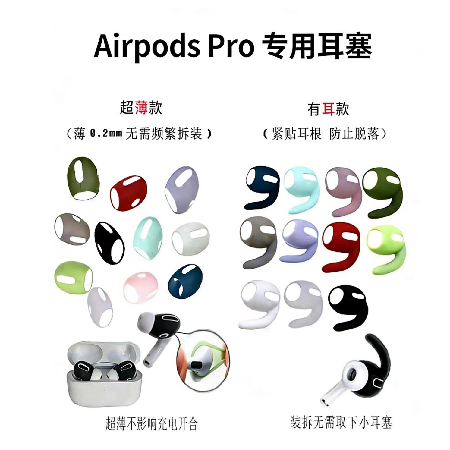 Подходит для чехлов для наушников AirPods 4, чехлов для наушников AirPods Pro 32, чехлов для наушников Apple 2-го поколения, ультратонких чехлов для наушников AirPro 2.