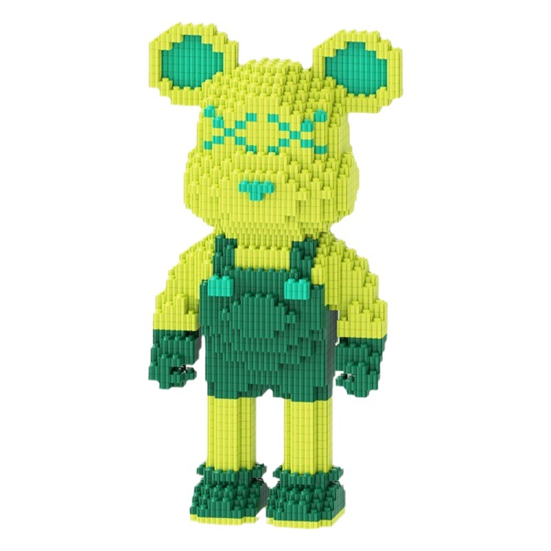 Bloques de construcción de partículas de muñeca al por mayor, bloques de construcción de juguete educativos, oso violento para padres e hijos, compatible con Lego