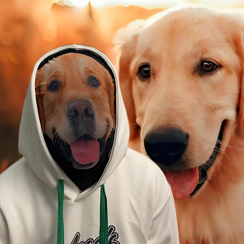 Cachorro encapuchado impresión máscara de Halloween divertida extraña espectáculo props fábrica en stock