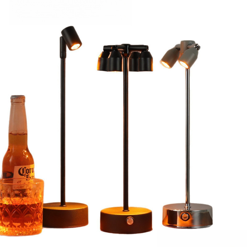 Lámpara de mesa de bar recargable al aire libre iluminación de ambiente de restaurante luz de noche luz de mercado nocturno faro de estand de atmósfera lámpara de mesa