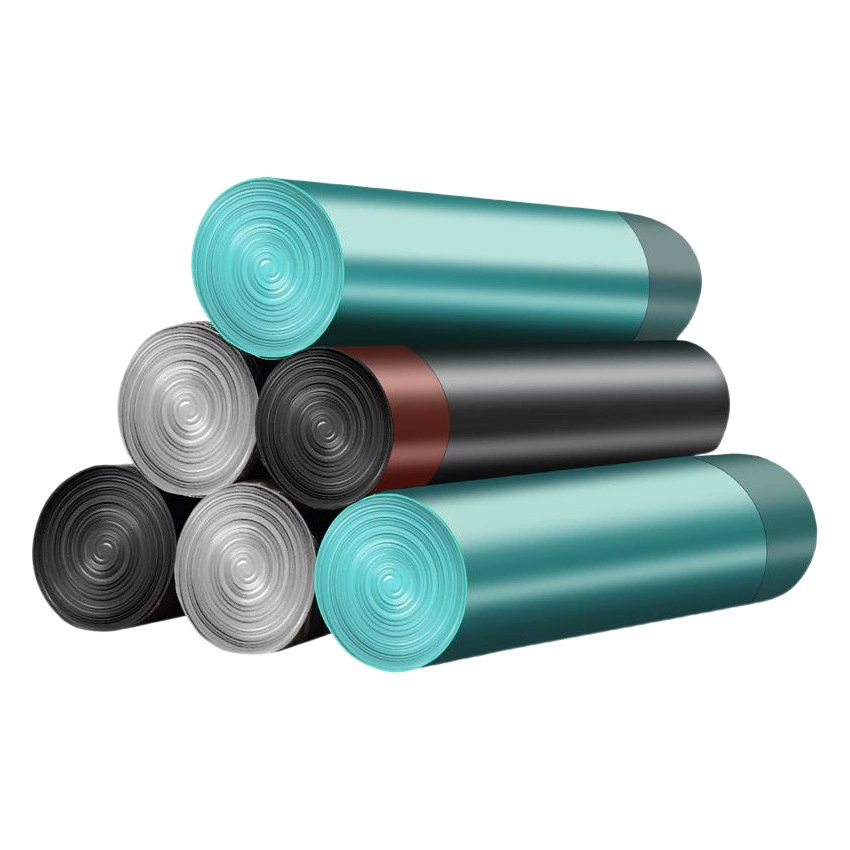 Мешок для мусора с автоматическим закрыванием на шнурке, бытовой кухонный мешок, утолщенный одноразовый черный большой доступный пластиковый пакет