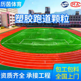 塑胶跑道epdm颗粒全塑自结纹型体育馆操场混合型透气型橡胶场地