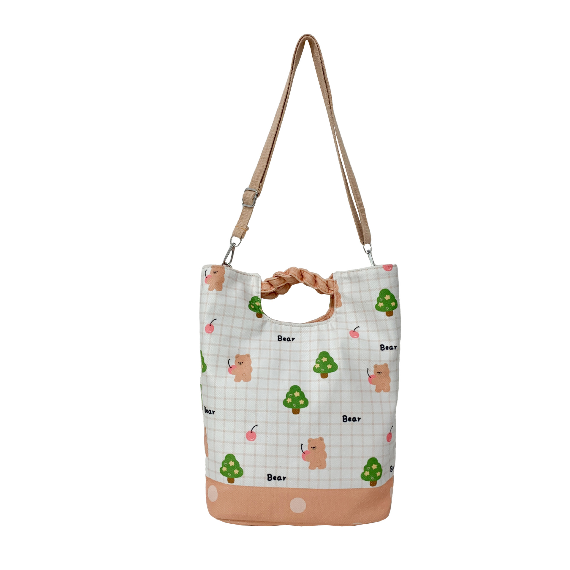 Bolsos de hombro de dibujos animados japoneses para niños y niñas, bolsos de impresión de cuadrillas lindos para bebés, bolsos de gran capacidad para niños